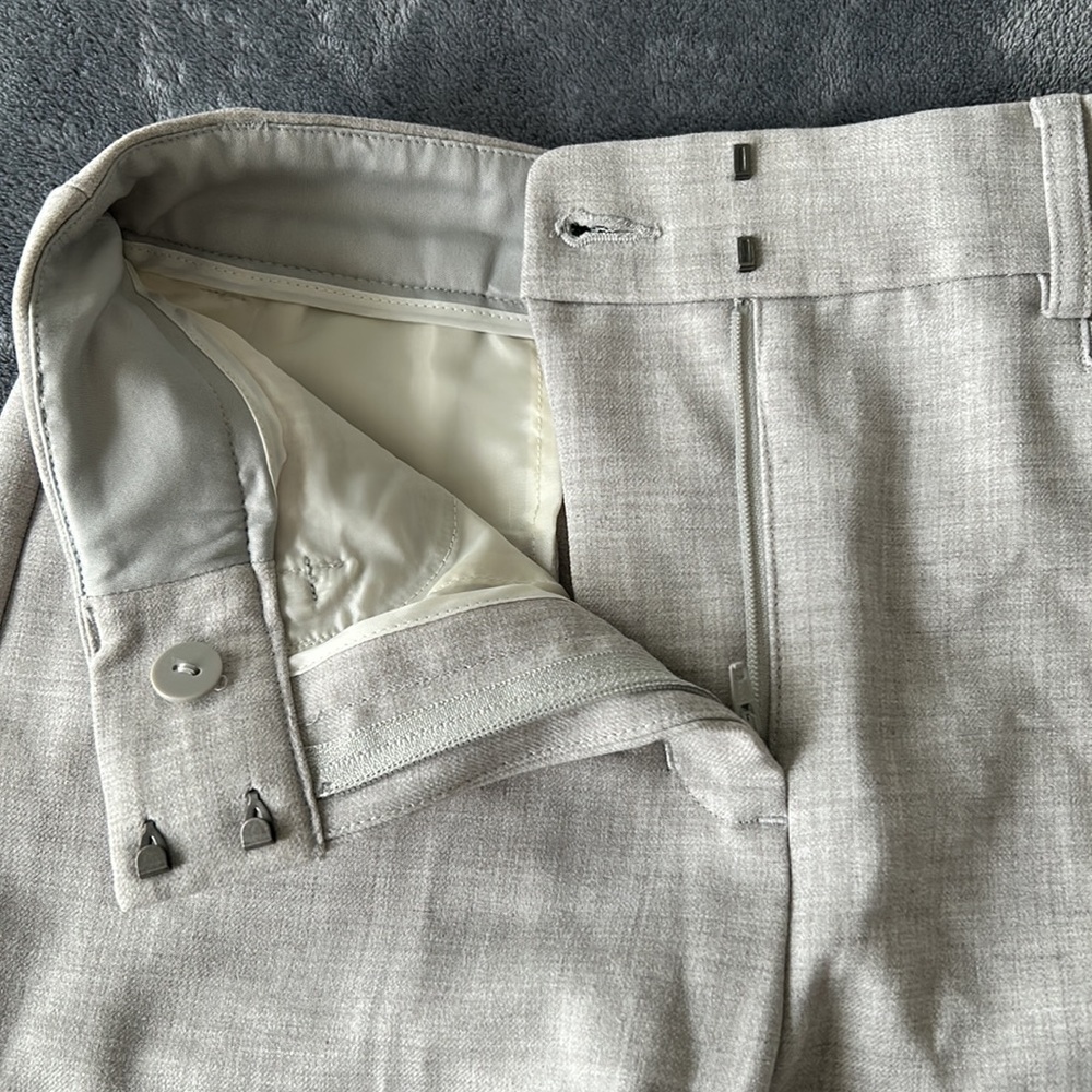 Express Gray Columnist Barely Boot High Rise Pants - image 4